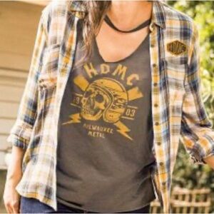Women’s Skull Lightning Sleeveless Tank Top- Harley Davidson- size small-